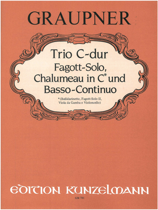 Book cover for Trio in C major for bassoon solo, chalumeau in C and basso continuo