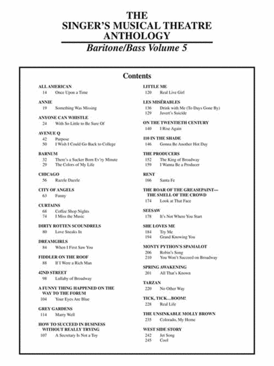 Singer's Musical Theatre Anthology – Volume 5