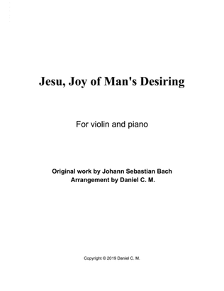 Book cover for Jesu, Joy of Man's Desiring (violin and piano)