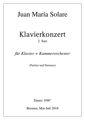 Book cover for Piano Concerto No. 1 - SECOND movement [score and parts]