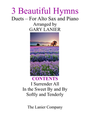 Book cover for Gary Lanier: 3 BEAUTIFUL HYMNS (Duets for Alto Sax & Piano)