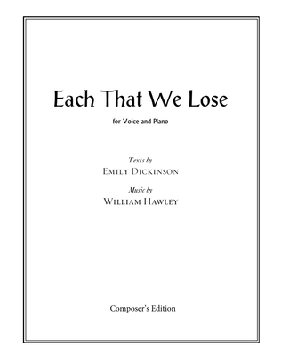 Each That We Lose