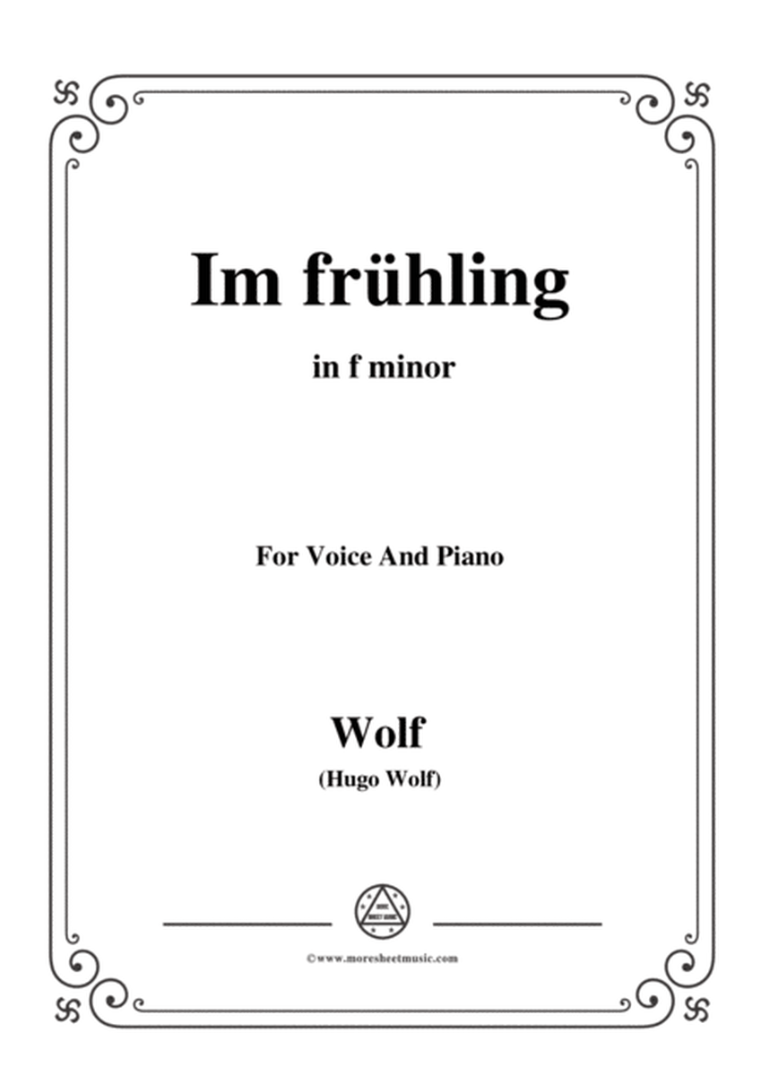 Wolf-Im frühling in f minor,for Voice and Piano image number null