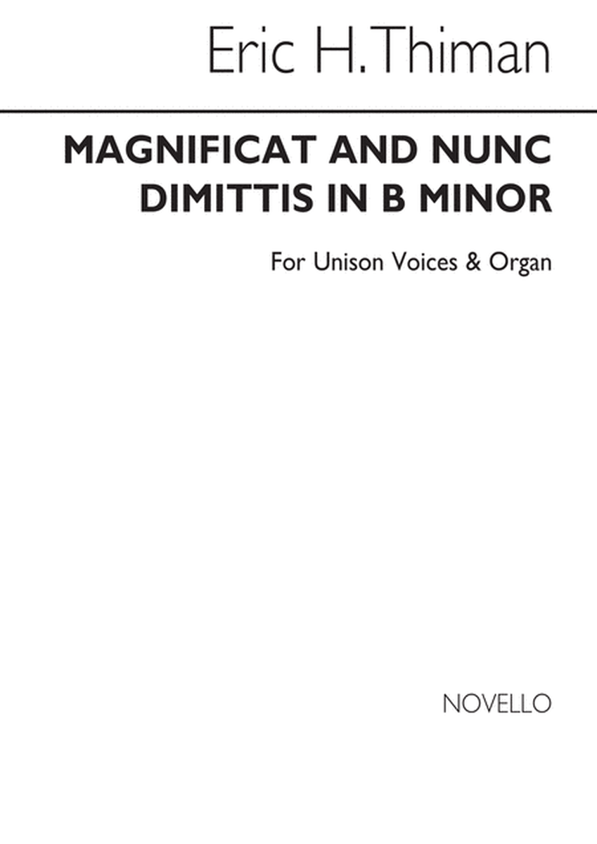 Magnificat And Nunc Dimittis In B Minor