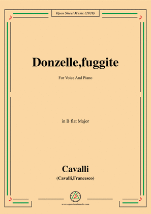 Book cover for Cavalli-Donzelle,fuggite,in B flat Major,for Voice and Piano