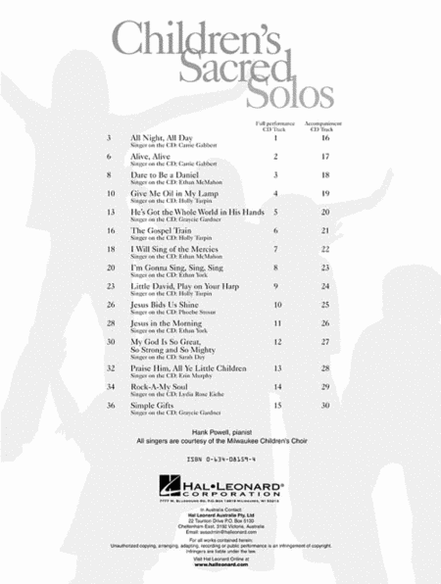 Children's Sacred Solos image number null