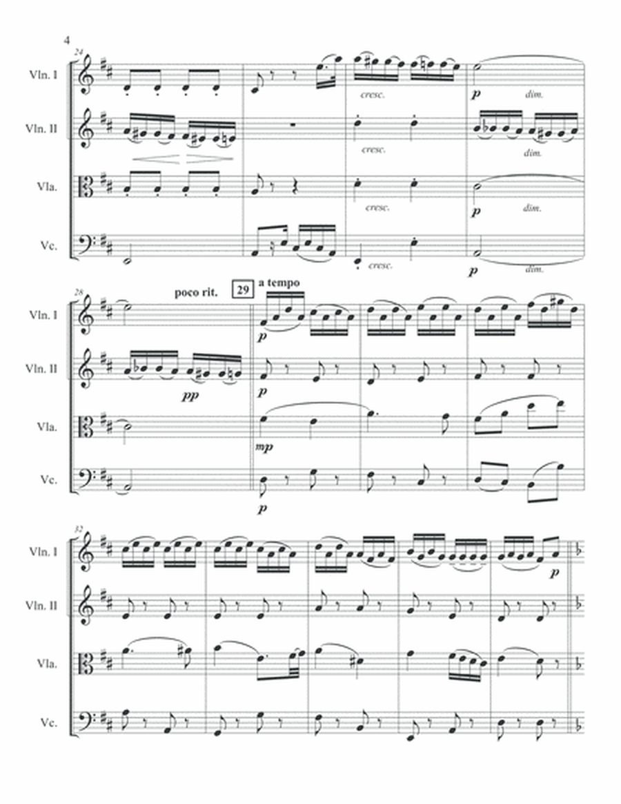 Beethoven Adagio cantabile String Quartet score and parts image number null