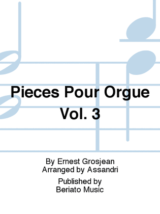 Book cover for Pièces Pour Orgue Vol. 3