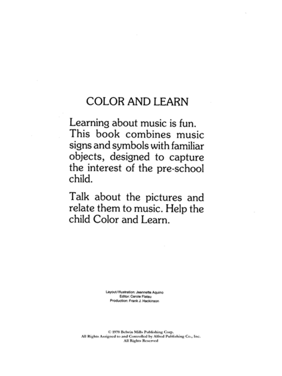 Music Fun Color and Learn