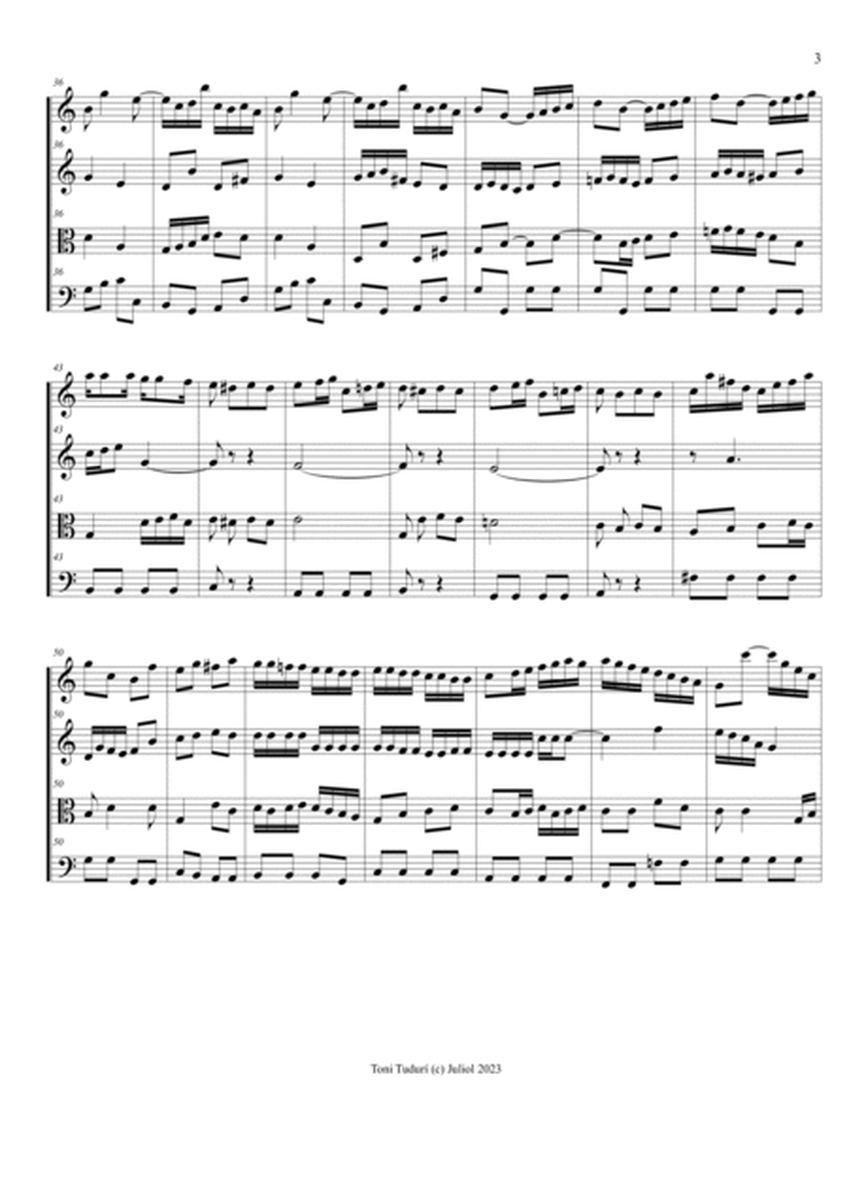 String quartet nº3 (arrangement of Domenico dall'Oglio violin sonata Op.1 nº9) image number null
