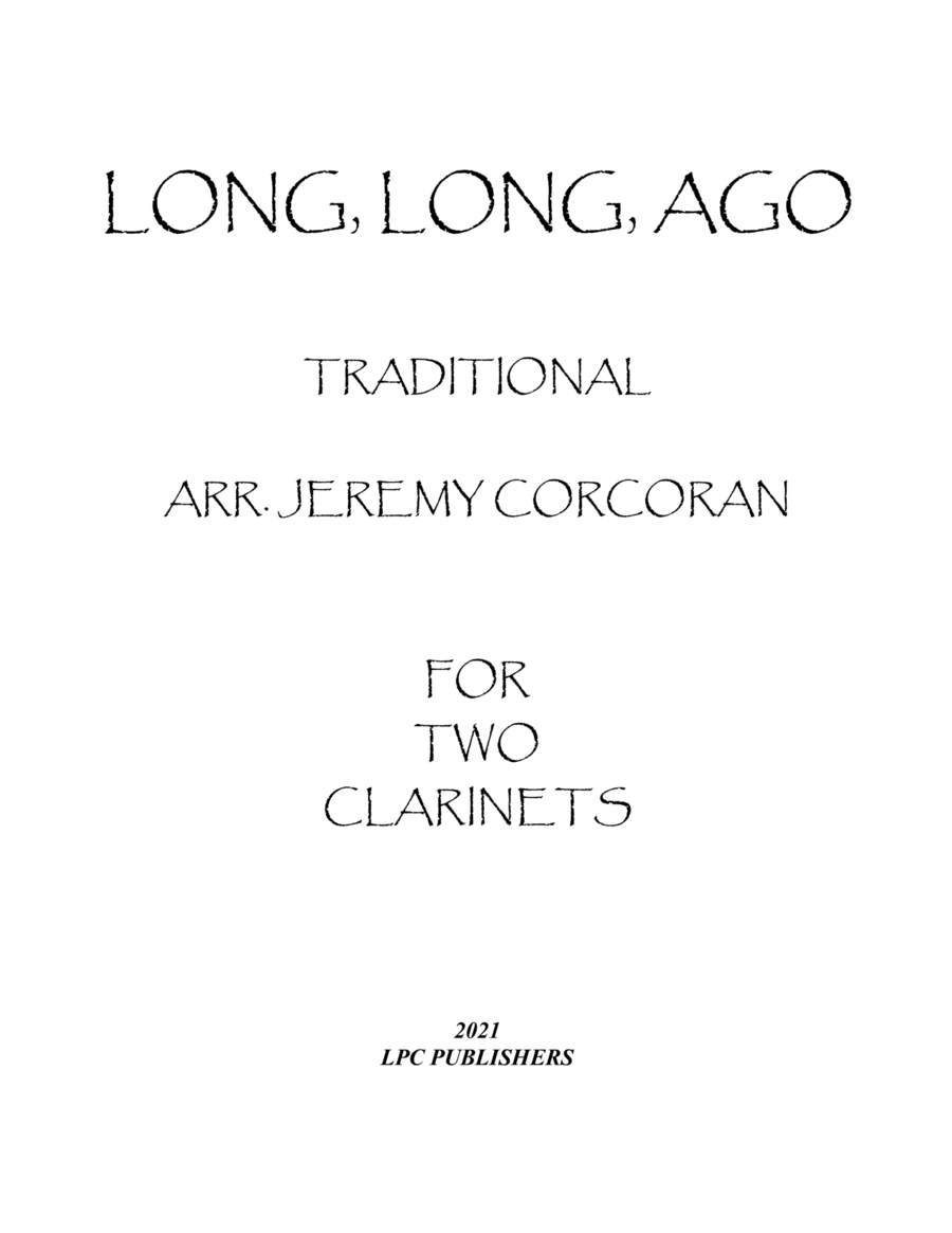 Long Long Ago for Two Clarinets image number null