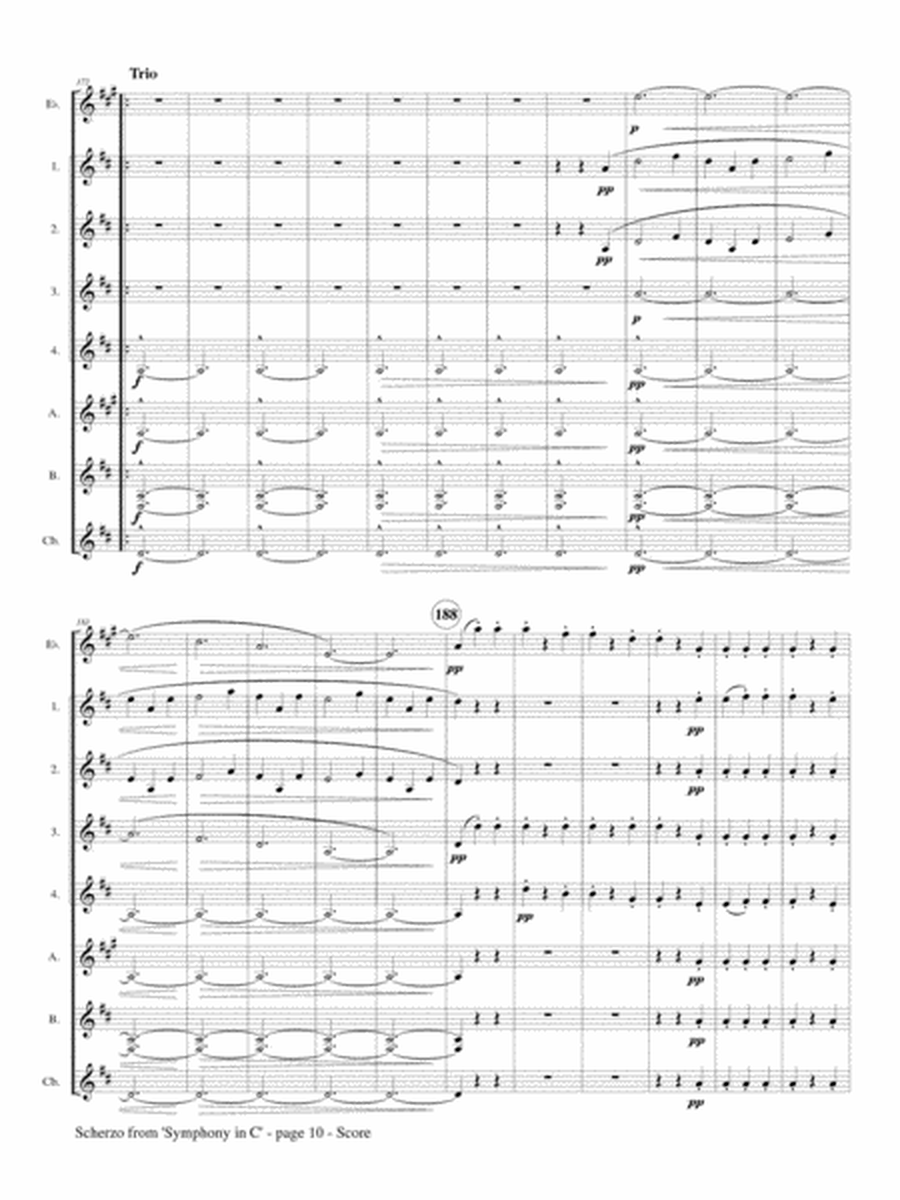Scherzo' from Symphony in C for Clarinet Choir