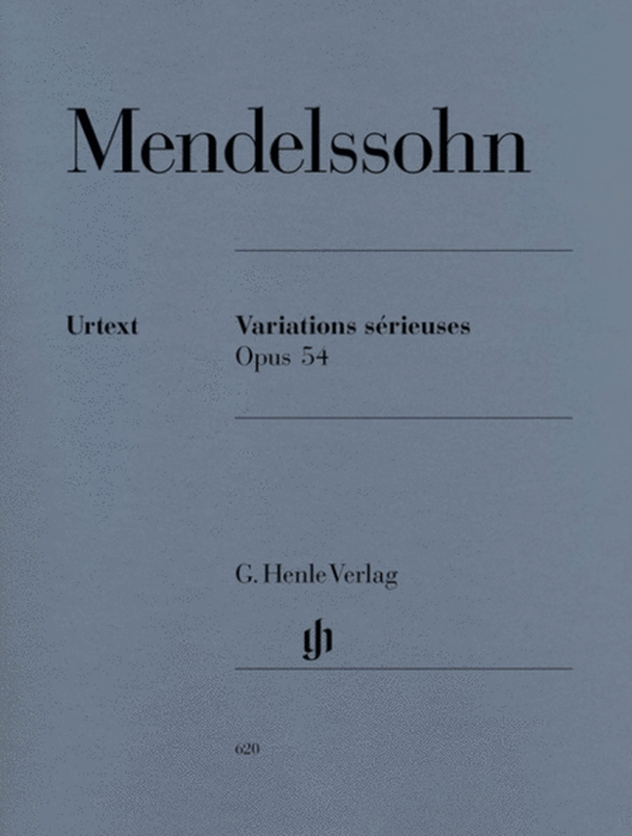 Mendelssohn - Variations Serieuses Op 54 Piano Urtext
