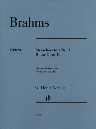 Book cover for String Sextet No. 1 in B-flat Major, Op. 18