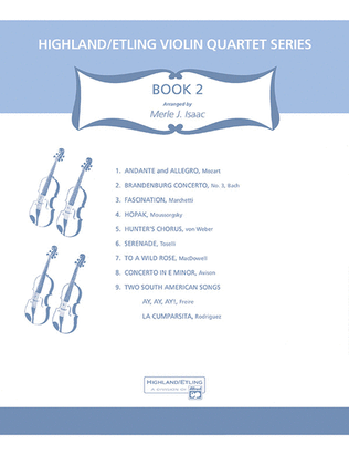 Book cover for Highland/Etling Violin Quartet Series: Book 2