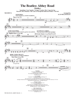 Book cover for The Beatles: Abbey Road (Medley) (arr. Alan Billingsley) - Trumpet 2