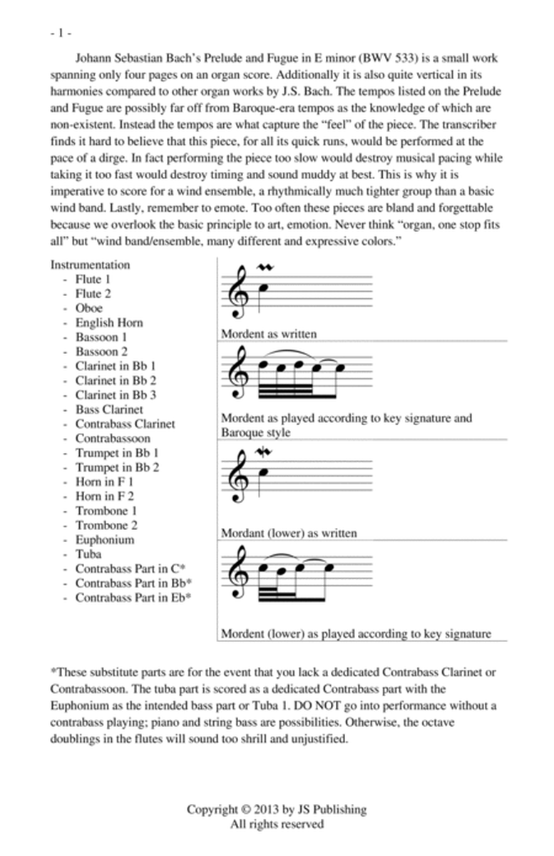 Prelude and Fugue in E minor, BWV 533 image number null