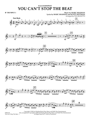 Book cover for You Can't Stop The Beat (from Hairspray) (arr. Ted Ricketts) - Bb Trumpet 1
