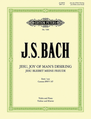 Book cover for Jesu, Joy of Man's Desiring (Arranged for Violin and Piano)