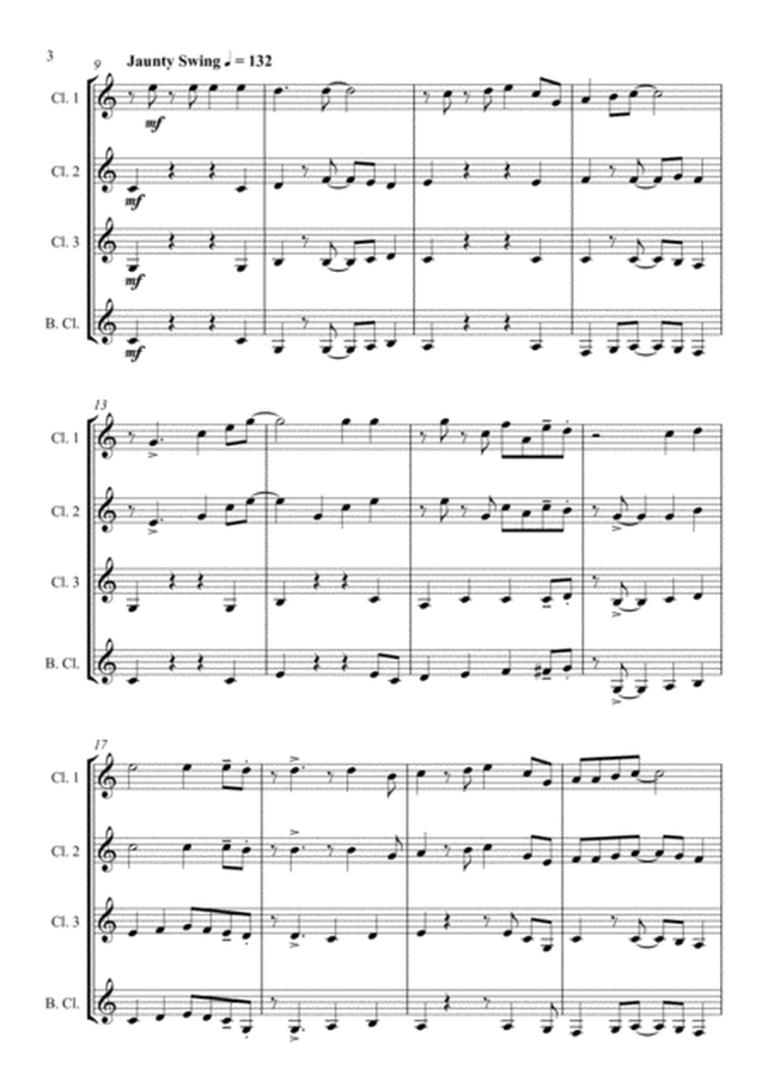 Waltzing Matilda - Jazz Arrangement for Clarinet Quartet image number null