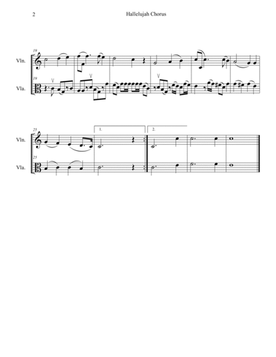 Hallelujah Chorus from Messiah (Violin and Viola Duet) image number null