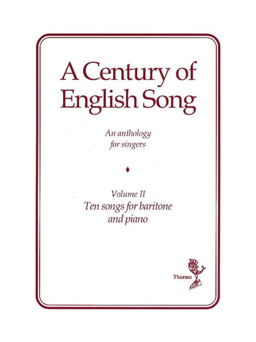 A Century Of English Song Vol 2 Baritone