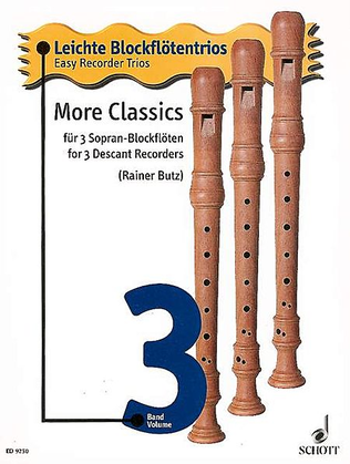 Book cover for Easy Recorder Trios Volume 3: More Classics