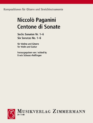 Book cover for Six Sonatas No. 1-6