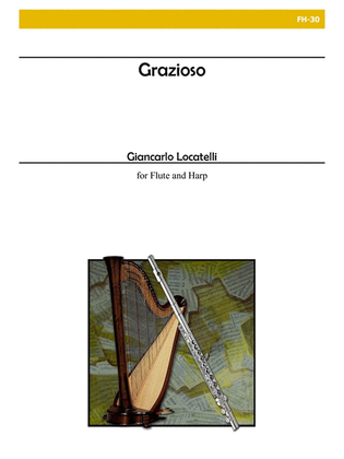 Book cover for Grazioso for Flute and Harp
