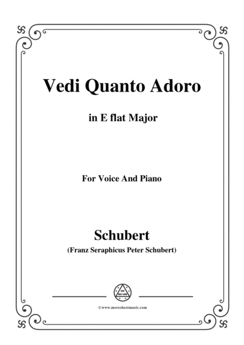 Schubert-Vedi Quanto Adoro,in E flat Major,for Voice&Piano image number null