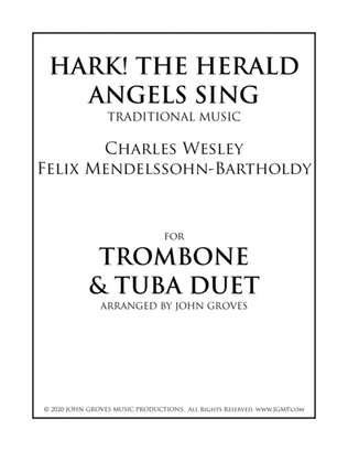 Book cover for Hark! The Herald Angels Sing - Trombone & Tuba Duet