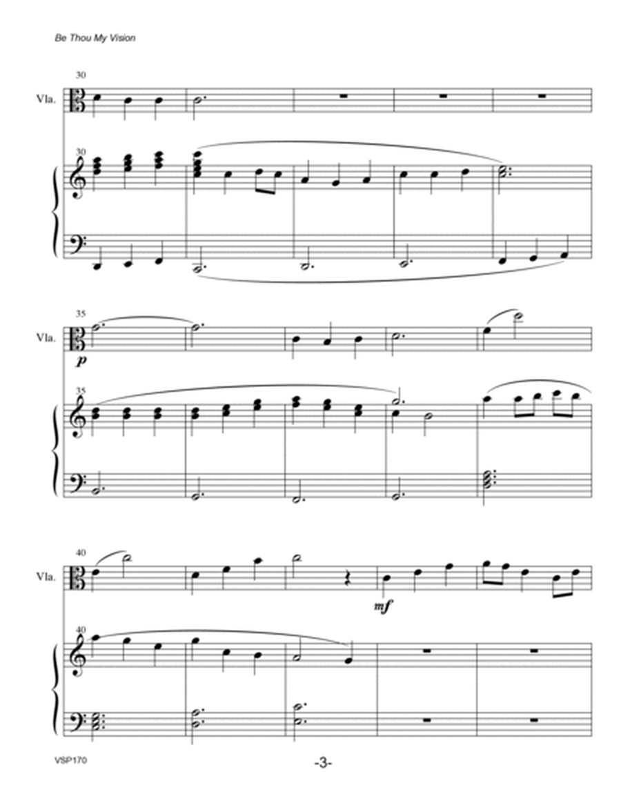 BE THOU MY VISION - VIOLA SOLO with Piano Accompaniment image number null