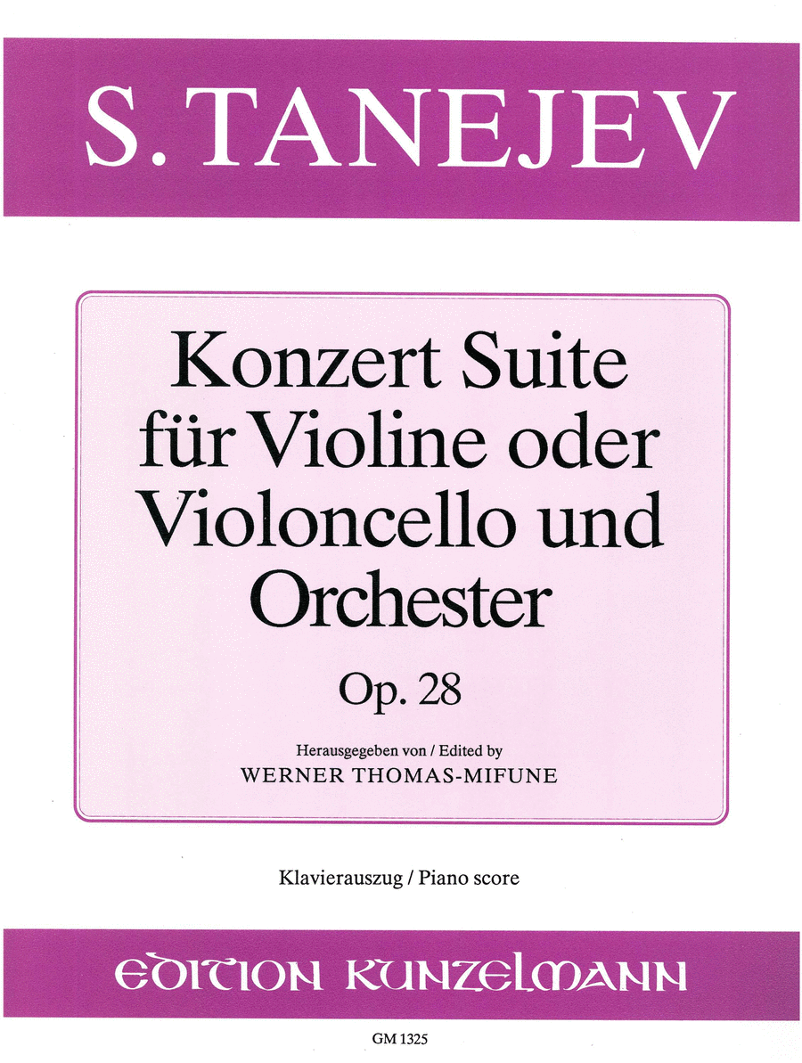 Concert suite Op. 28 for violin (cello) and orchestra