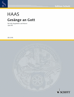 Book cover for Haas Gesange An Gott Op68 L.vce Pft