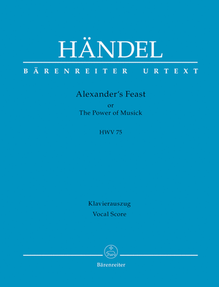 Book cover for Alexander's Feast or The Power of Musick HWV 75