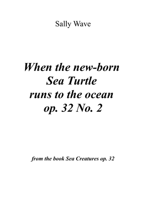 Book cover for When the new-born Sea Turtle runs to the ocean op. 32 No. 2