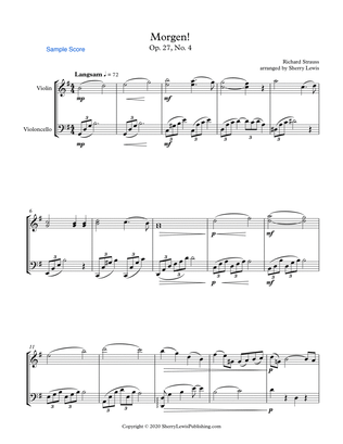 Book cover for MORGEN! R.Strauss, String Duo, Intermediate Level for violin and cello