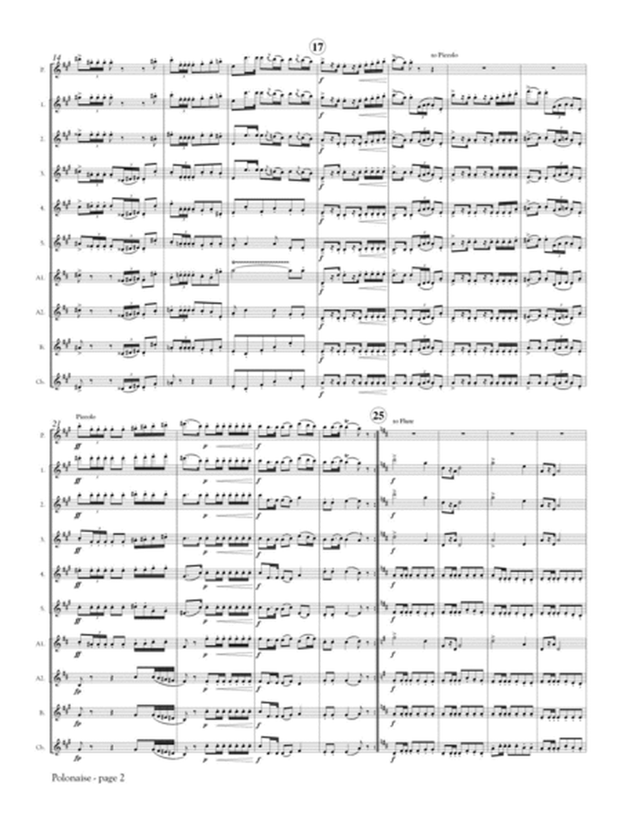 Polonaise in A Major, Op. 40, No. 1 for Flute Orchestra