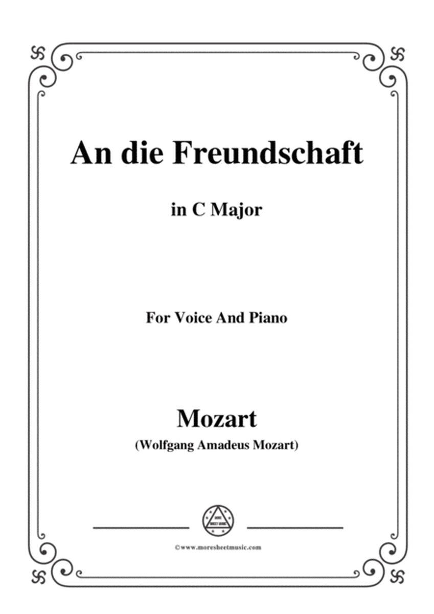 Mozart-An die freundschaft,in C Major,for Voice and Piano image number null