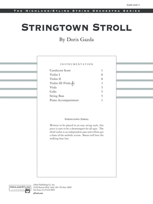 Book cover for Stringtown Stroll: Score