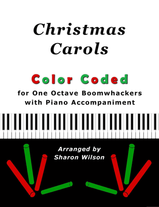 Christmas Carols (Collection of 10 Color-Coded Arrangements for One Octave Boomwhackers with Piano)