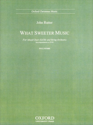 Book cover for What sweeter music