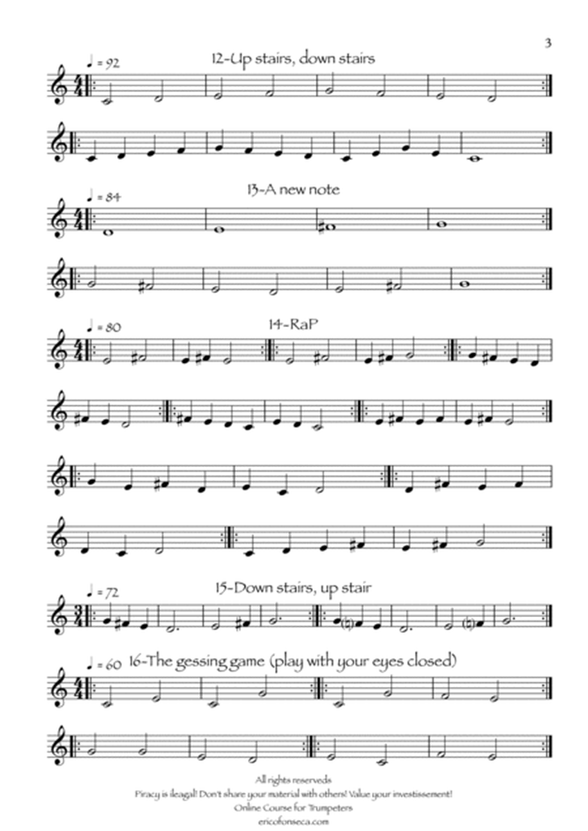 25 microsongs for the begining trumpeter (with playback). Volume 1. image number null