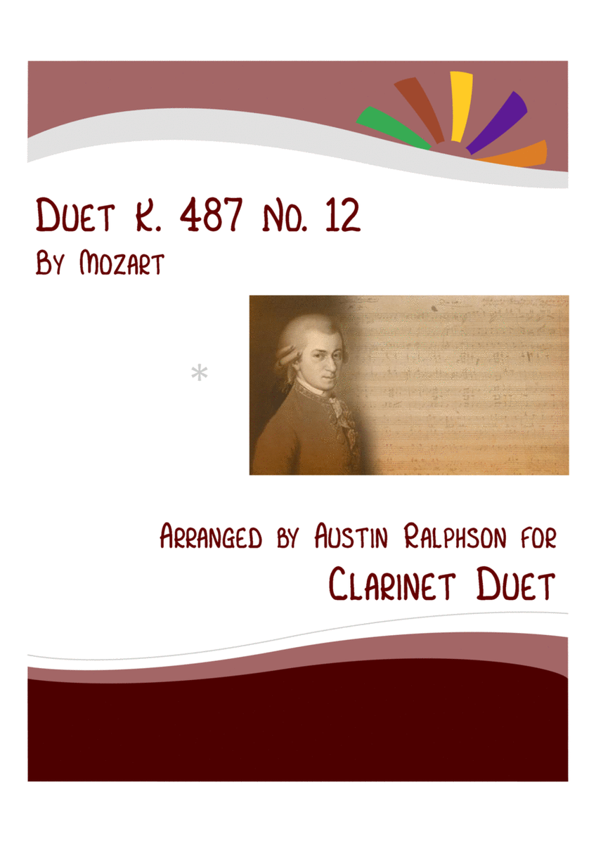 Mozart K. 487 No. 12 - clarinet duet image number null