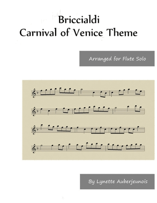 Book cover for Carnival of Venice Theme - Flute Solo