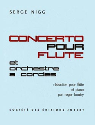 Book cover for Concerto Pour Flute