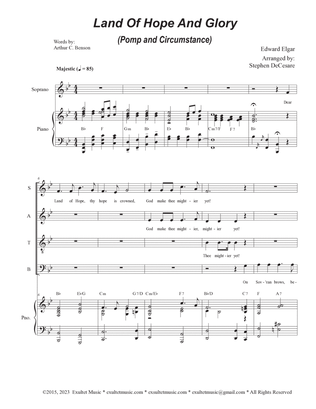 Book cover for Land Of Hope And Glory (Pomp and Circumstance) (Vocal Quartet - (SATB)