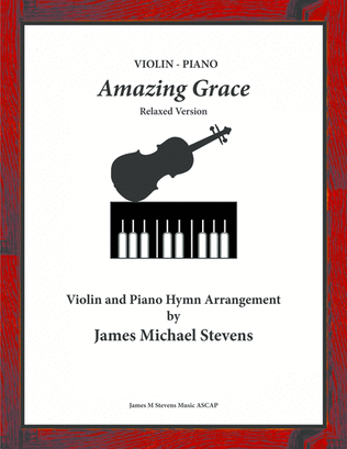 Book cover for Amazing Grace - Violin & Piano Relaxed Version