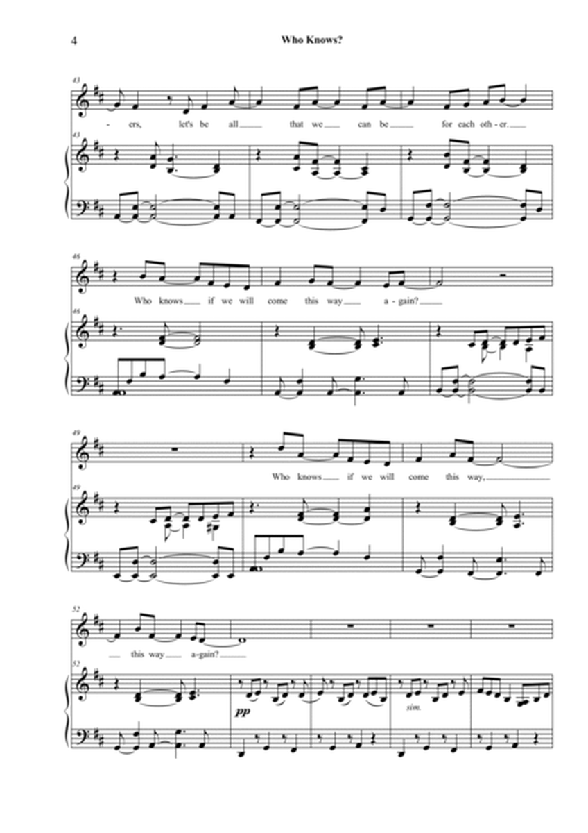 Who Knows? Voice - Digital Sheet Music