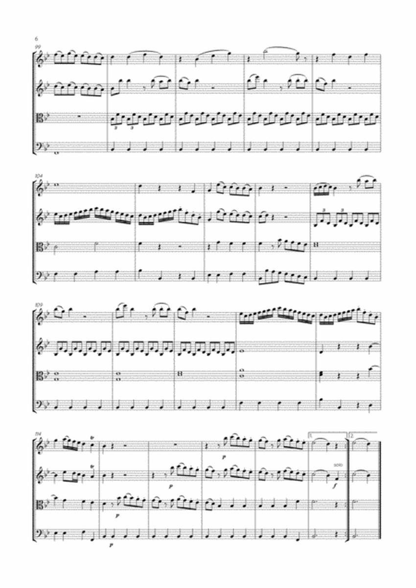 Abel - String Quartet in B flat major, Op.12 No.5 ; WK 71 by Carl Friedrich Abel String Quartet - Digital Sheet Music